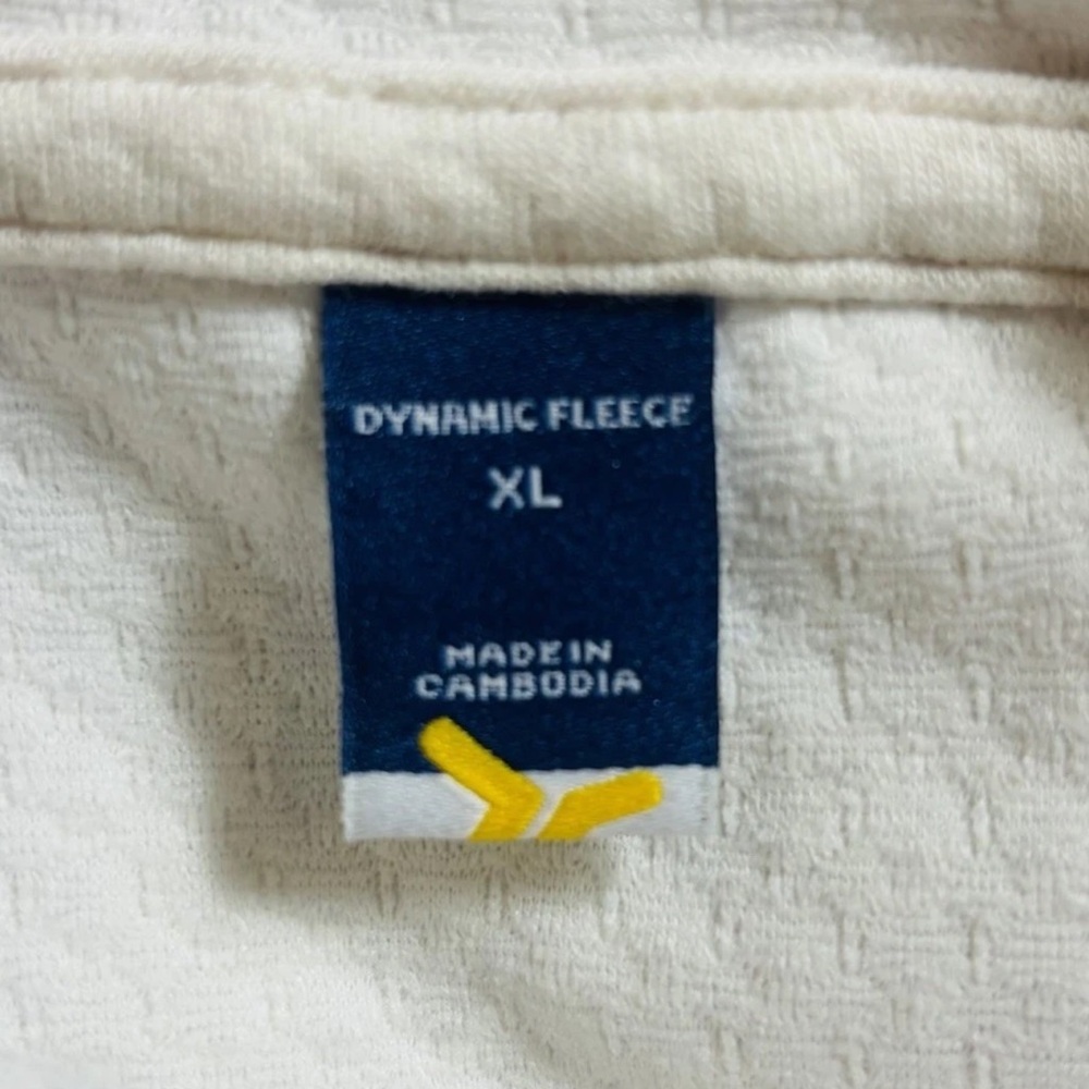 Old Navy Womens Active Dynamic Fleece Popover Quilted Hoodie Cream XL NWT - Picture 4 of 14